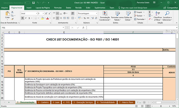 Auditoria ISO em obras